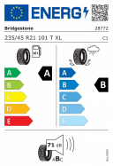 BRIDGESTONE TURANZA 235/45 R21 101T + 255/40 R21 102T 3286342877211, 3286342877419 NOVÉ LETNÍ PNEUMATIKY