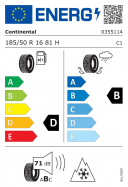 CONTINENTAL WINTER CONTACT TS 860 185/50 R16 91H 4019238792232 NOVÉ ZIMNÍ PNEUMATIKY