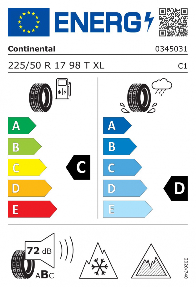 CONTINENTAL VIKING CONTACT 7 225/50 R17 98T 4019238001891 ZIMNÍ PNEUMATIKY