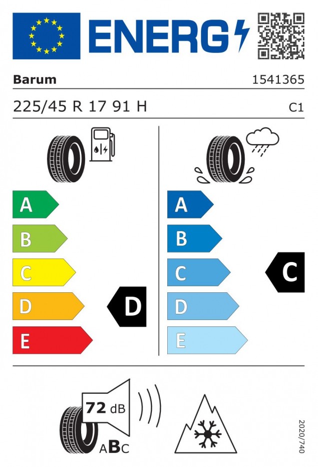 BARUM POLARIS 5 225/45 R17 ZIMNÍ PNEUMATIKY