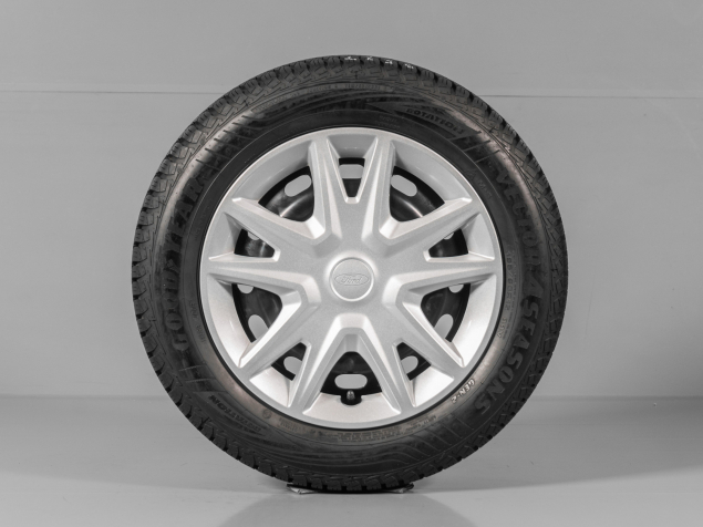FORD FIESTA MK5, MK6 H1BC-1015-AA, 195/60 R15, 4X108, TPMS, ORIGINÁLNÍ OCELOVÁ CELOROČNÍ SADA