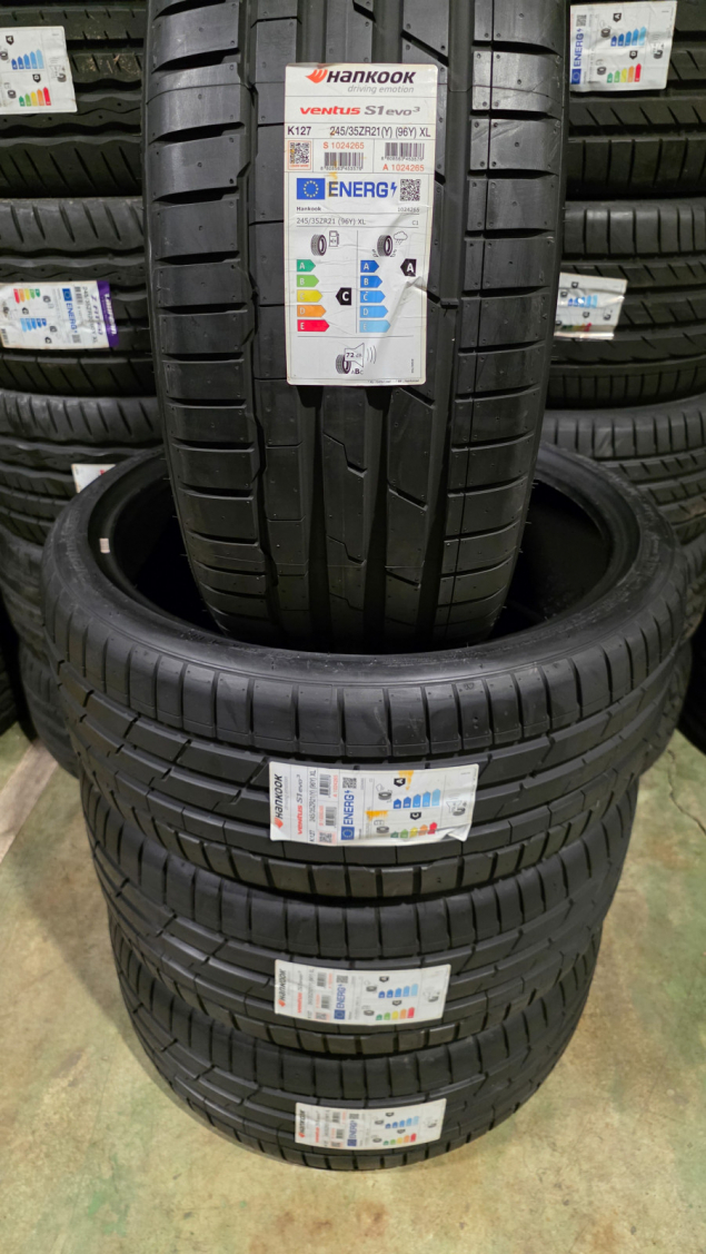 245/35 R21 (96Y) XL S1 evo³ HANKOOK NOVÉ LETNÍ PNEUMATIKY, EAN: 8808563453576