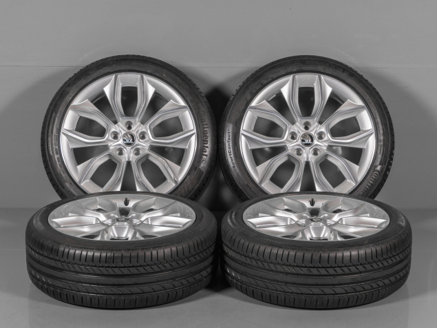 ŠKODA KAROQ, 57A 601 025G, 225/45 R19, ROZTEČ 5x112, ORIGINÁLNÍ LETNÍ ALU SADA