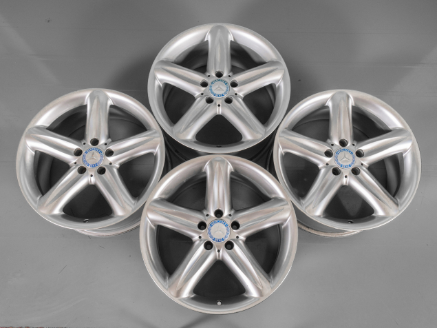 MERCEDES SL-CLASS 8,5x18, 8,5x18 5x112, A2304010402, A2304010502 ORIGINÁLNÍ DVOUROZMĚRNÁ ALU SADA