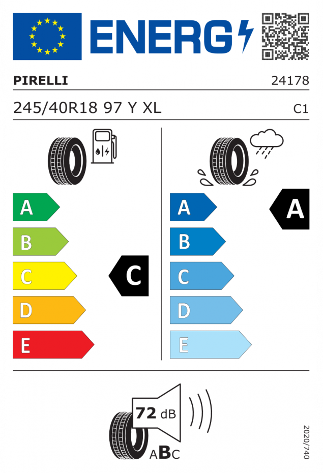 PIRELLI P7 CINTURANTO XL AO 245/40 R18 97Y 8019227241785 LETNÍ PNEUMATIKY