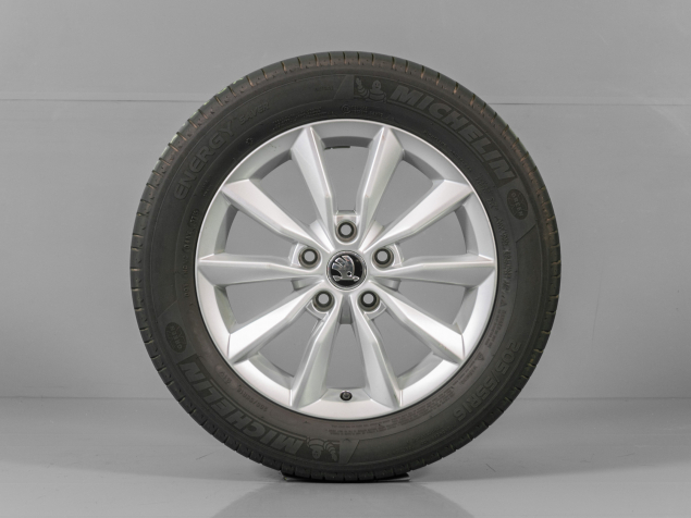 ŠKODA OCTAVIA III, 5E0601025B, 205/55 R16 5x112, ORIGINÁLNÍ LETNÍ ALU SADA