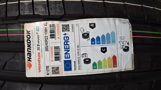 NOVÉ LETNÍ PNEUMATIKY HANKOOK 265/40 R22 AO, EAN: 8808563538891