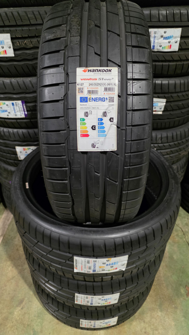 245/35 R21 (96Y) XL S1 evo³ HANKOOK NOVÉ LETNÍ PNEUMATIKY, EAN: 8808563453576