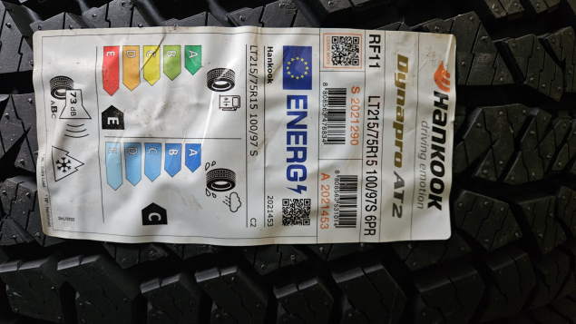 NOVÉ CELOROČNÍ PNEUMATIKY HANKOOK OFF ROAD 215/75 R15 M+S, LT, EAN: 8808563476834