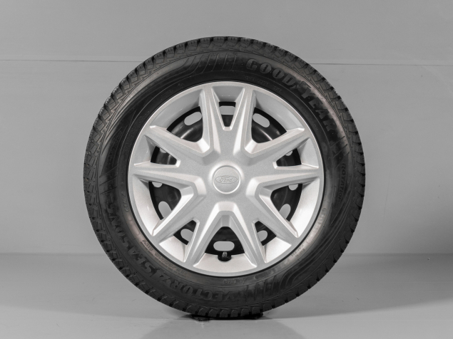 FORD FIESTA, H1BC-1015-AA, 195/60 R15, 4x108, SENZORY, ORIGINÁLNÍ OCELOVÁ CELOROČNÍ SADA