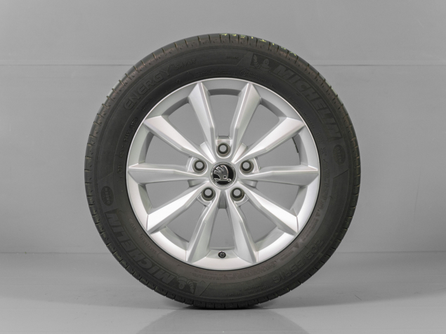 ŠKODA OCTAVIA III, 5E0601025B, 205/55 R16 5x112, ORIGINÁLNÍ LETNÍ ALU SADA