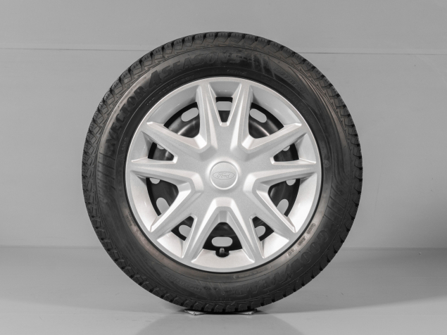 FORD FIESTA MK5, MK6 H1BC-1015-AA, 195/60 R15, 4X108, TPMS, ORIGINÁLNÍ OCELOVÁ CELOROČNÍ SADA
