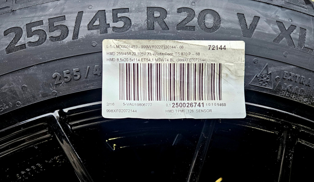 HYUNDAI SANTA FE V NOVÁ ZIMNÍ SADA R20, ROZTEČ 5x114,3, KBA 53935