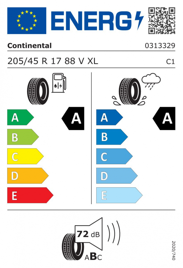 CONTINENTAL ECO CONTACT 6 XL 205/45 R17 88V 4019238083347 NOVÉ LETNÍ PNEUMATIKY