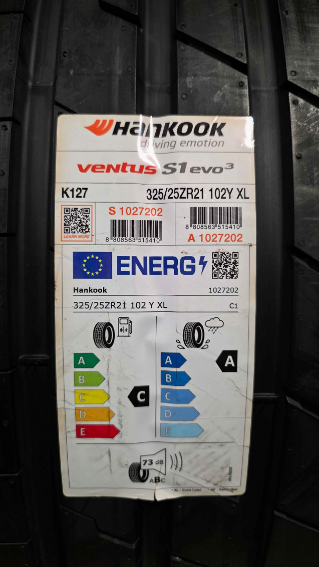 325/25 ZR21 102Y XL NOVÉ LETNÍ PNEU HANKOOK, 8808563515410, Porsche GT3, Chevrolet Corvette