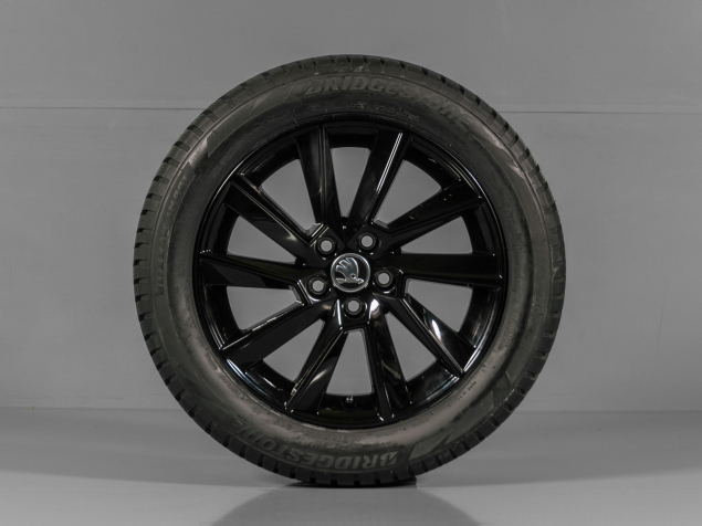ŠKODA RAPID, FABIA, 60U601025D/E, 195/55 R16, 5x100, NOVÁ ORIGINÁLNÍ ZIMNÍ ALU SADA
