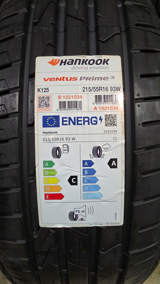 NOVÉ LETNÍ PNEUMATIKY HANKOOK 215/55 R16 93W EAN: 8808563411989