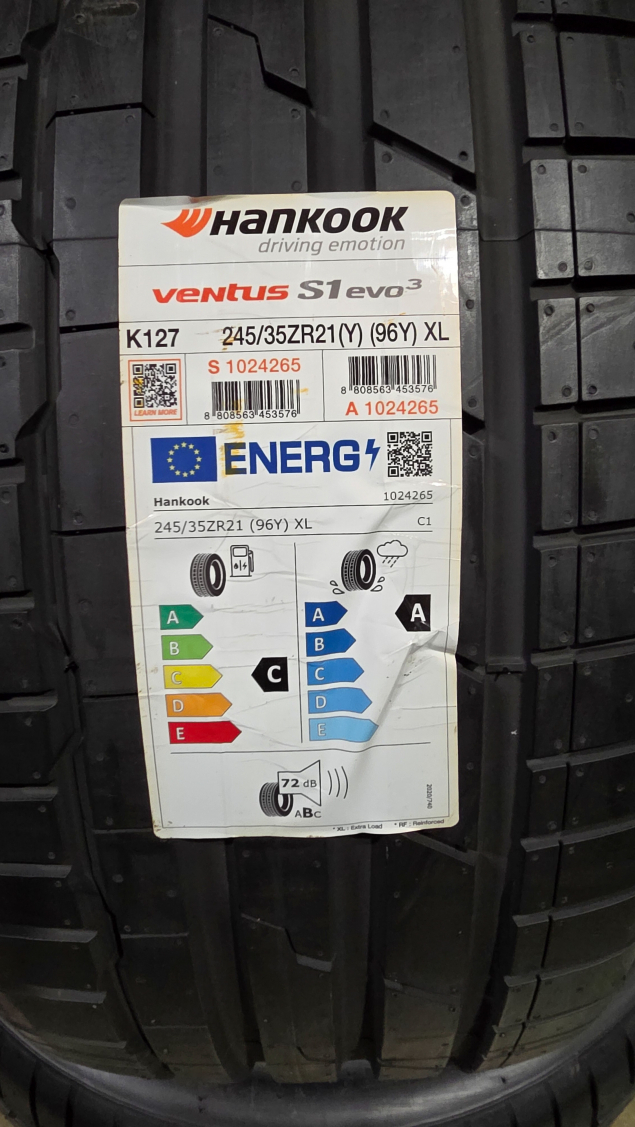NOVÉ LETNÍ PNEUMATIKY HANKOOK 245/35 R21 EAN: 8808563453576