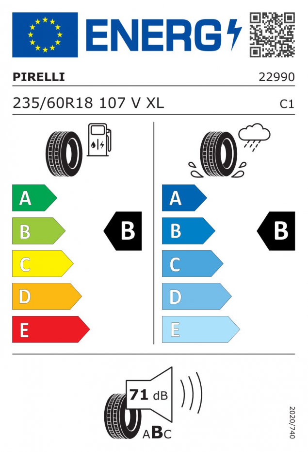 PIRELLI SCORPION VERDE XL 235/60 R18 107V 8019227229905 LETNÍ PNEUMATIKY