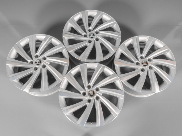 ŠKODA OCTAVIA IV, 5E3601025H, 5E3071498G 8Z8, R18, 5x112, ORIGINÁLNÍ ALU KOLA