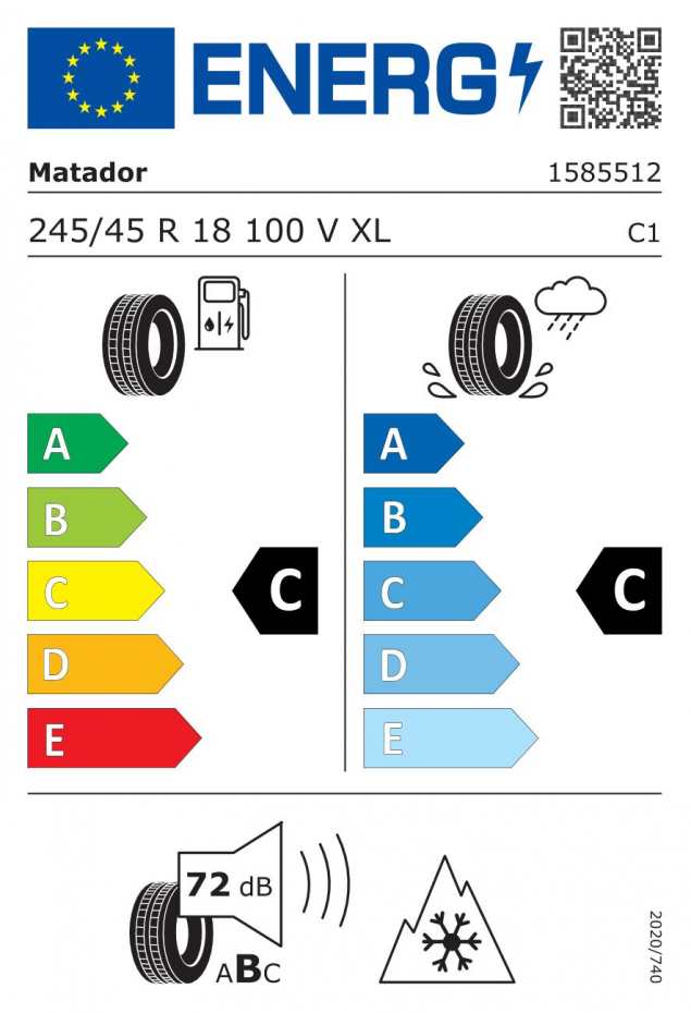 MATADOR NORDICCA MP93 XL 245/45 R18 100V 4050496001803 ZIMNÍ PNEUMATIKY