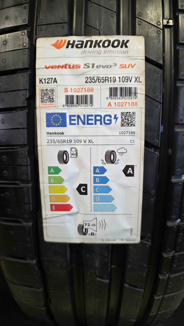 235/65 R19 109V XL LETNÍ PNEU HANKOOK, model Ventus S1 evo³ SUV, EAN: 8808563515274